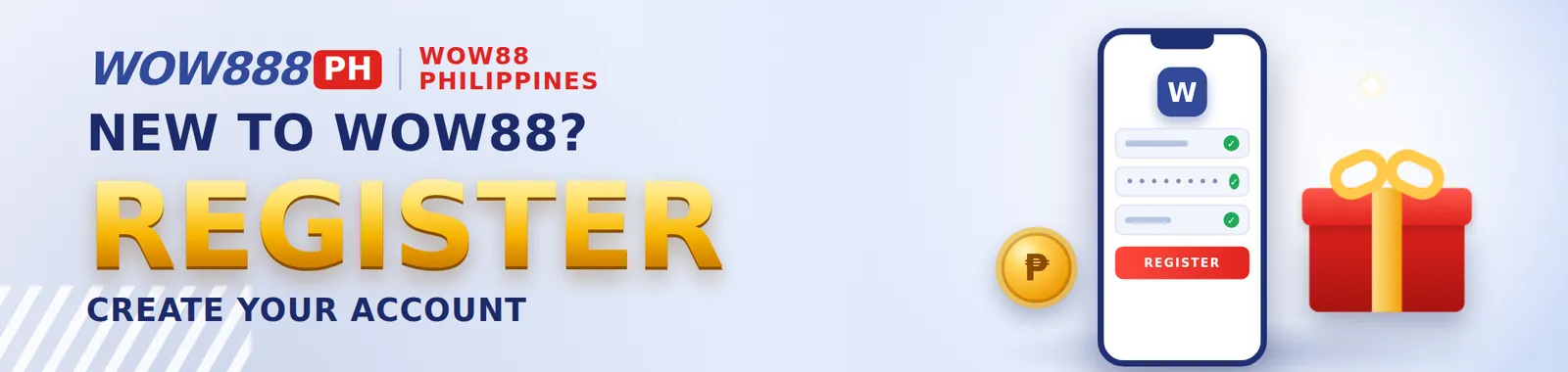 WOW88 register guide: create your account banner