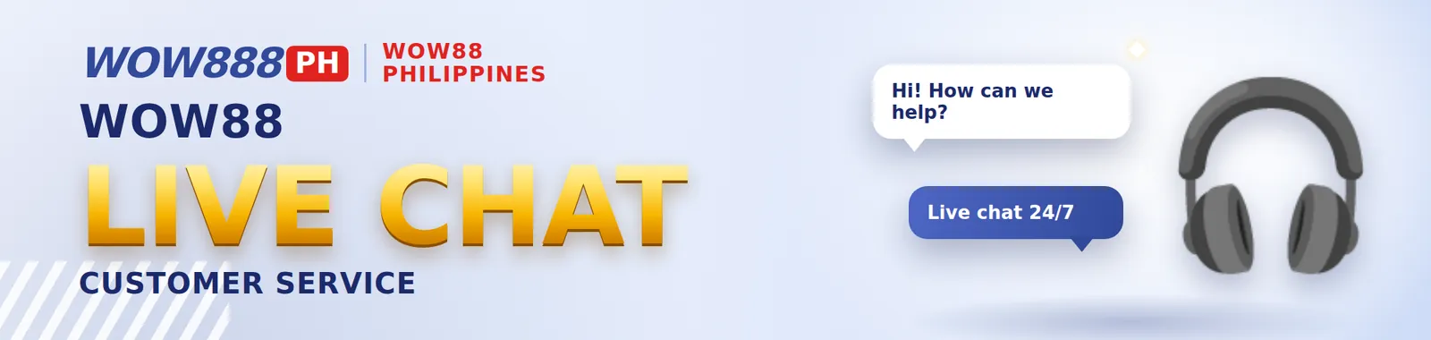 WOW88 customer service guide banner